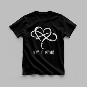 Love Is Infinite.(White on Black)