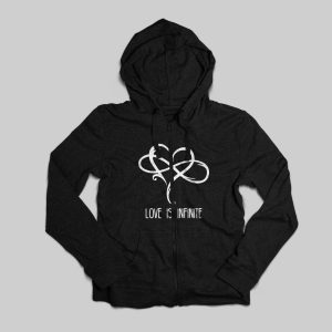 Love Is Infinite.(White on Black)